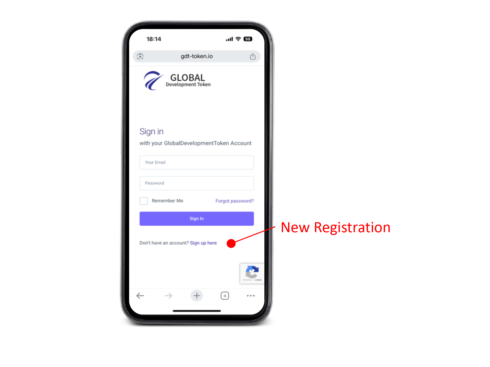 Access the GDT ICO Portal